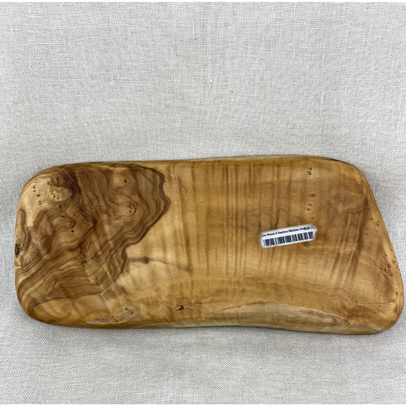 Handmade Olive Wood Serving Tray with 3 Compartments - Picture 6 of 6